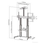Techly gurulós padlóállvány 60-100" LCD/LED kijelzőhöz