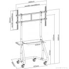 Techly gurulós padlóállvány 60-105" LCD/LED kijelzőhöz