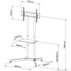 Techly gurulós padlóállvány 30-65" LCD/LED kijelzőhöz