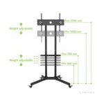 Techly gurulós padlóállvány 30-65" LCD/LED kijelzőhöz