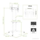Techly gurulós padlóállvány 30-65" LCD/LED kijelzőhöz