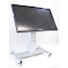 Állítható magasságú, vízszintesig dönthető guruló állvány LCD-khez