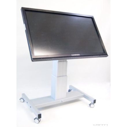 Állítható magasságú, vízszintesig dönthető guruló állvány LCD-khez