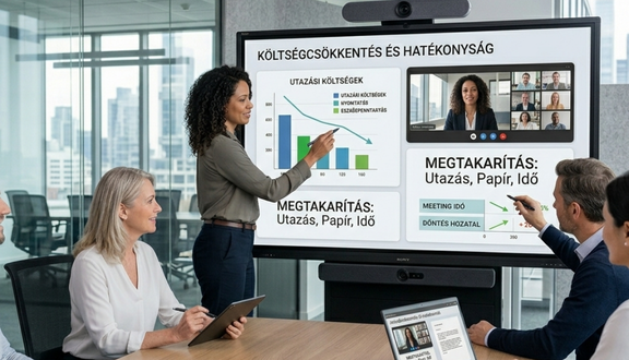 Az interaktív kijelzők költségcsökkentő hatása vállalatoknál