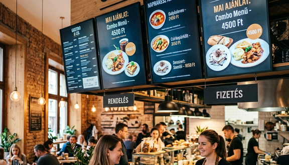 Digitális kijelzők szerepe vendéglátóipari környezetben